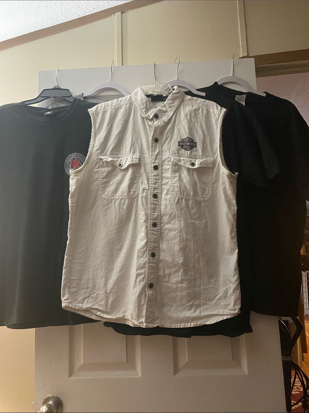 Harley Davidson & Biker Shirts. Lot of 5.  All Size Large